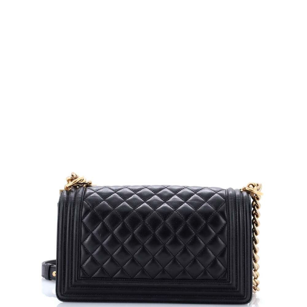 Chanel Boy Flap Bag Quilted Lambskin #242417C41B - Picture 3 of 8